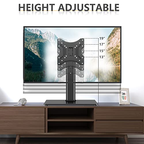 Universal Swivel Tv Stand Table Top Tv Stand Base With 4 Level Height Adjustable And Swivel Mount Bracket For 20-43 Inch Plasma Lcd Led Tvs, Vesa 200X200Mm #TOP1