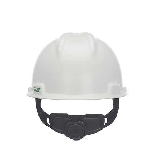 Vista 11 de MSA 10203092 V-Gard - Casco de seguridad estilo gorra, con suspensión de trinquete Fas-Trac III, carcasa de polietileno, protección contra impactos