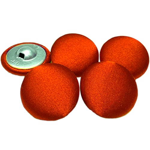 Sharvgun Orange Color Fabric Button 12 Piecess 14MM Metal Shank Buttons 100% Cotton Cloth Covered Tuxedo Colored Buttons Scrapbooking Craft Buttons, Sewing, DIY Projects, Knitting