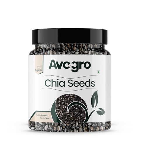 Image of Avogro Premium Chia Seeds 1KG | Raw Unroasted & Cleaned | Natural Plant-Based Superfood Seed For Eating | Ideal for Smoothies Baking & Cooking