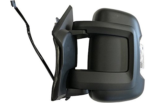 MAX MFT825-L Retrovisore Elettrico con Freccia Convesso Termico Doppio Vetro Braccio Corto Sinistro, Nero