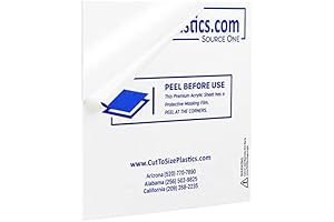 Acrylic Plexiglass Sheet, 18x24 in Clear 3/4" Thickness