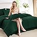 CozyLux Queen Size Comforter Sets - 7 Piece Bed in a Bag Emerald Green Comforter Set with Sheets Queen Bed Set All Seasons, Bedding Set with Down Alternative Comforter, Sheets, Pillowcases & Shams
