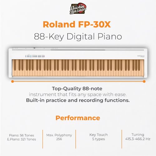 Image of Roland FP-30X 88-Key Digital Piano - White