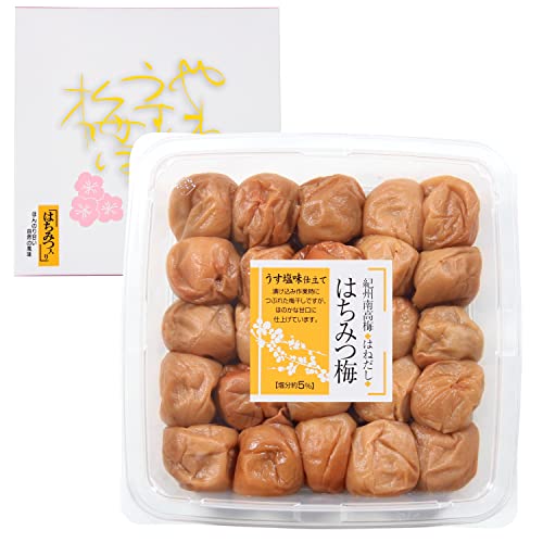 紀州南高梅 はちみつ梅干し つぶれ梅 わけあり はねだし 化粧箱入り うす塩仕立て 塩分5% 800g
