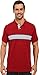U.S. Polo Assn. Men's Engineered Chest Stripe Pique Polo Shirt, University Red, Small