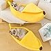 Bloepum 2X Cute Banana Cat Bed, Pet Bed Soft Cat Embrace Bed, Lovely Pet Bed for Cats, Rabbits & Small Dogs Yellow