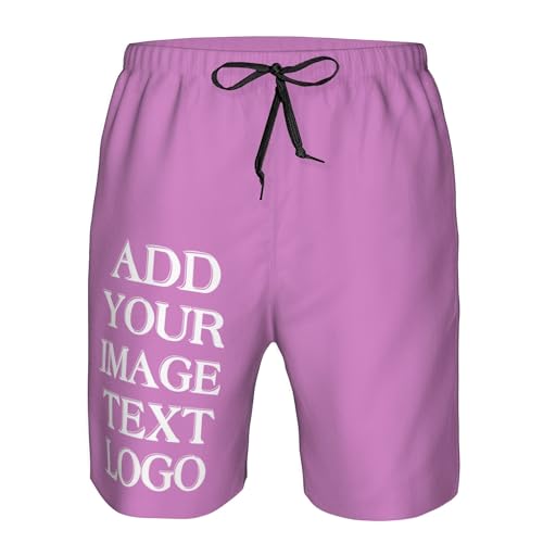 Custom Shorts Add Your Image, Text & Photo Custom Mens Swim Trunks Quick Dry Funny Beach Shorts for Men2