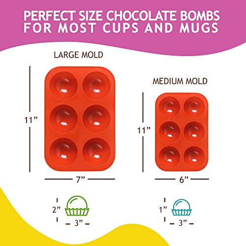 La Patisserie Hot Cocoa Bomb Making Supplies – Includes Double Boiler For Chocolate Melting, Silicone Molds For Chocolate Bombs, Baking, Jello, Candy, Wax, Soap, Candle Making And A Silicone Brush #TOP3