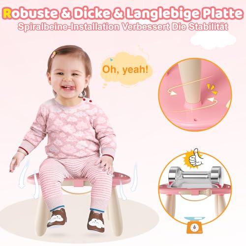 Kikidex Kleinkinder Spielzeug Alter 1-3, Magnetisch Zaubertafel, Mädchen Spielzeug für 1-2 Jahre, Magic Painting Board Lernspielzeug für 1 2 3 Jahre Baby Kinder, Geburtstag Geschenk（Rosa