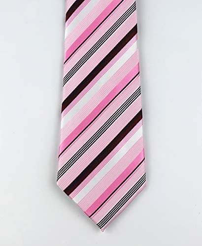 Image of Elfeves Men's Modern Striped Patterned Formal Ties College Daily Woven Neckties