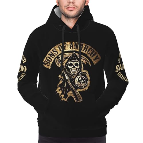KESATUOT Sweat-shirt à capuche pour homme avec poches, inspiré de la série TV Anarchy Sons,...