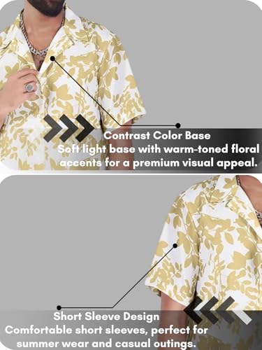 Image of Leriya Fashion Men's Polycotton Regular Fit Casual Stylish Printed | Formal Printed Half Sleeve Shirt |Summer Button Down Shirts for Men