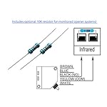 Supreform IP67 Waterproof Universal 10-30VDC Safety Retro-Reflective Photoelectric Beam Sensor for 12VDC and 24VDC Gate Opener, Garage Door Sensor Up to 40 Feet Sensing Range, Pre-Wired 6.6 Feet Cord - Image 5