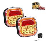 Vcetyo Trendfetchus Wireless Tail Lights, Car LED Trailer Lights, Luces Para Trailer Inalámbricas, Wireless Magnetic Taillights, Magnetic Tail Lights for Trailers, Bluetooth Trailers Lights (2pcs)