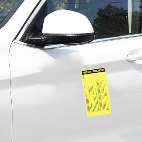 2 Part Parking Violation Ticket Carbonless Number Vehicle Illegally Parked Window Tag 8.5 x 4 inch Tow Warning Notice Parking Violation Ticket Pack of 50
