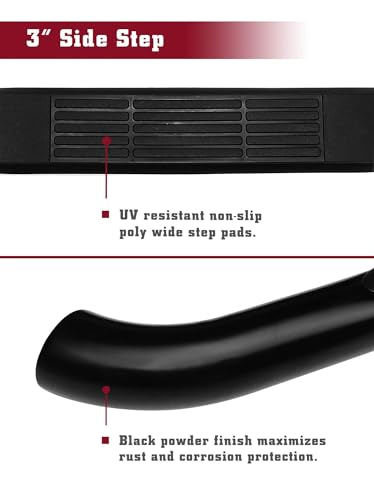 Estribos laterales TAC para Jeep Liberty 2002-2007 negro miniatura 2