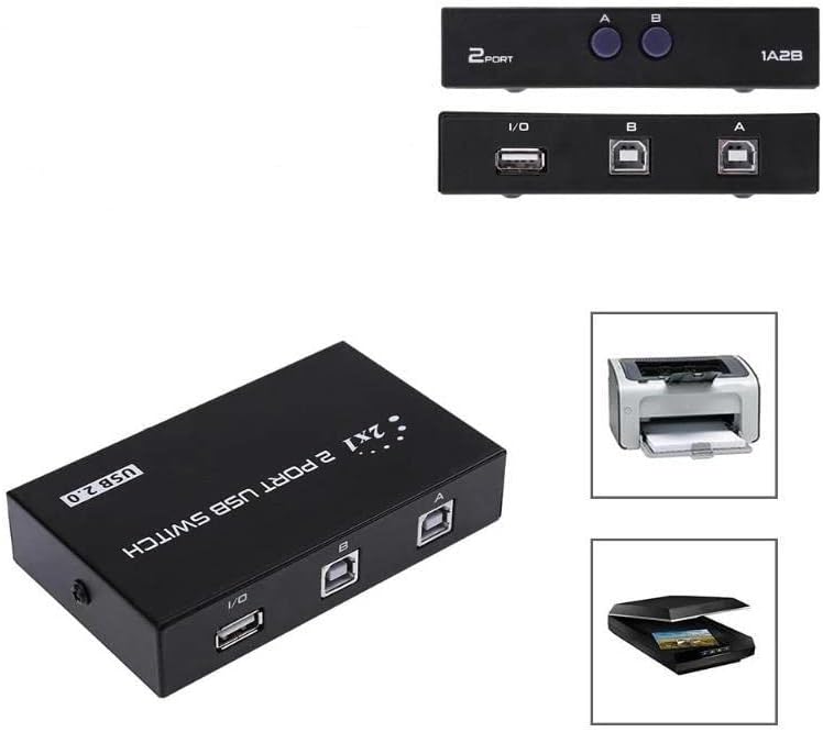 PrimeX Plus PX-5020 Manuel USB Yazıcı Çoklayıcı 2 Port (2 Bilgisayar 1 Yazıcı) - Görsel 2