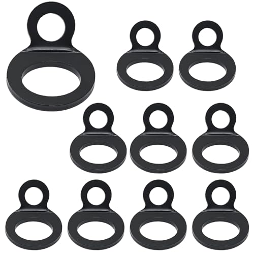 CADUFUELLY 10 peças de anéis de amarração, ganchos de amarração de âncora multiuso de 15 mm x 18 mm
