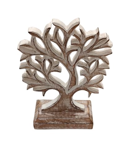 Escultura de Madera Árbol de la Vida para Decoración Hogar miniatura 4