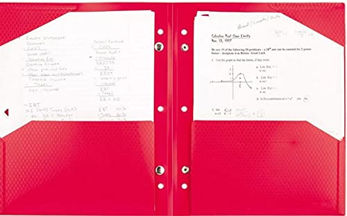 Amazon.com : Mead Five Star 2 Pocket Attach-a-Folder Red : Office