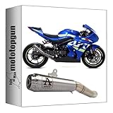 71207PRI pot echappement race arrow pro-race en nichrom avec embout en acier compatible avec suzuki gsx-r 1000 2017 2018 2019 2020 mototopgun 71207pri