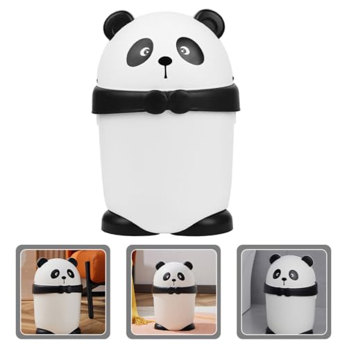 Mini basurero con tapa diseño panda para escritorio miniatura 7