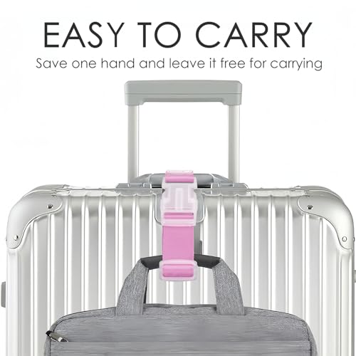 Image of Adorila 6 Pack Add a Bag Luggage Strap, Adjustable Suitcase Belt Travel Accessories, Luggage Connector Straps for Connecting Luggage