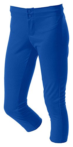 A4 Drop Ship Girl’s Elastic Bottom Softball Pant, XS, Royal
