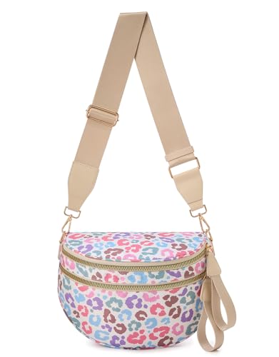 Image of FEIBOON Spacious Nylon Crossbody Bag Bum Bag Handbags Wallets Purses Trendy Shoulder Bag for Women