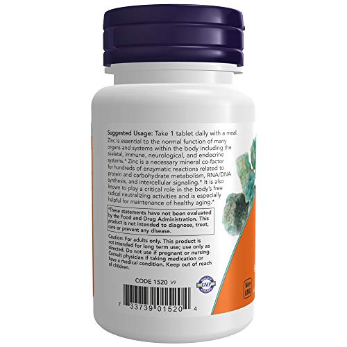 NOW Foods - Zinco 50 mg. - 100 comprimidos
