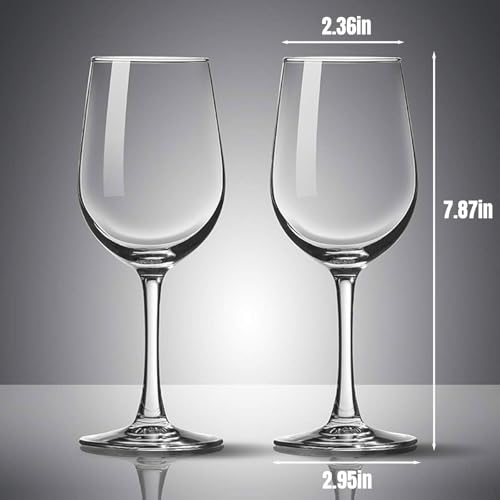 Image of PARACITY Wine Glasses, christmas gift, Clear Glass, Long Stem Wine Glass for Red and White Wine - 10 OZ (Set of 2), Mother's Day Gift
