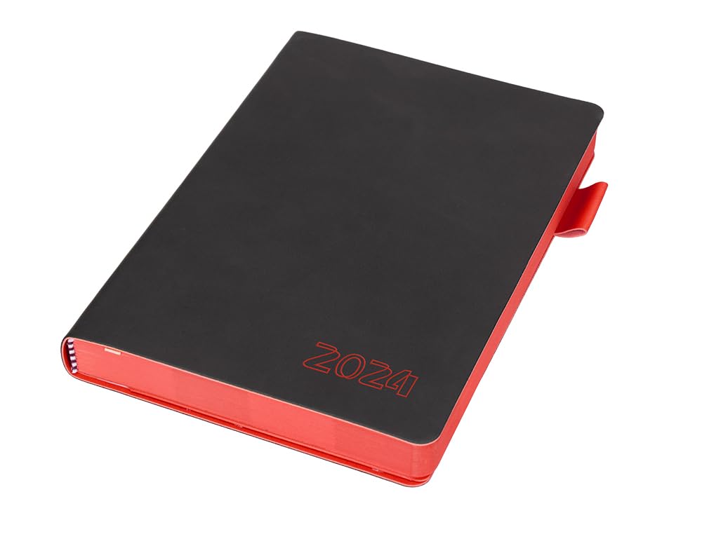Liderpapel Sifnos Bound Diary A5 2024 Day Page Red Paper 70 g - Image 2
