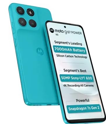 Motorola G67 Power (Pantone Blue Curacao, 8GB RAM, 128GB Storage) 6 41s2wwQmNKL