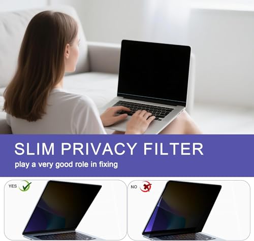 Image of OJOS Privacy Screen Protector for MacBook Air 13.6 inch (2026-2022) with (M5 M4 M3 M2) Chip A3449 A3240 A3113 A2681 - Anti-Spy, Light Filter, UV Protection Anti-Glare Protector, Scratch-Resistant Film, Privacy Filter Shield-Matte