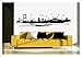 Produktbild biseler Wandtattoo Wandaufkleber Istanbul Skyline Türkei Wandsticker Türkiye Aufkleber (Schwarz, 120 cm x 28 cm)