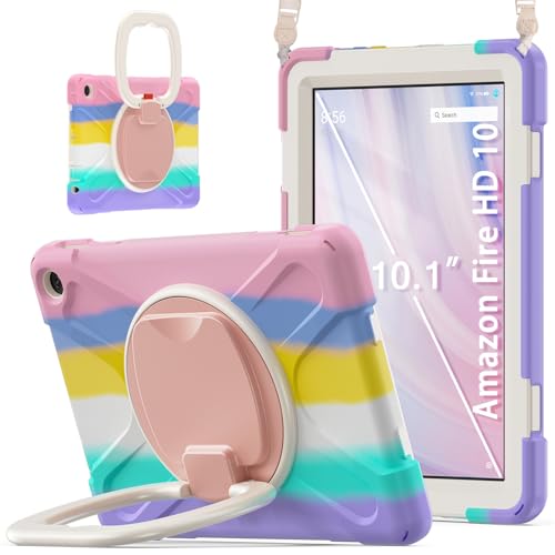 Étui Amazon Fire HD 10 2023 JZ protection anti-choc rose
