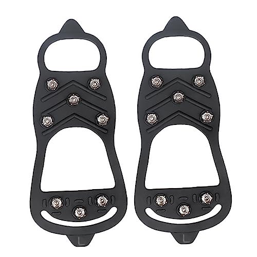 Yardenfun 1 Pair Non-Slip Crampon Shoe Covers Cleats Ice Cleat Spikes Snow Shoe Cover Spikes Crampons Unisex Shoe Snow Ice Claws Non-Skid Snow Spikes TPE Metal Snow Claw Outdoor
