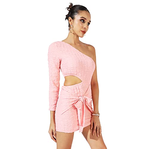 Image of PINACOLADA Women's Solid Dress for Casual Wear | Regular Sleeve | Quality Stretchable Fabric | Dress Crafted with Enhanced Stretch and Comfort Fit for Everyday Wear