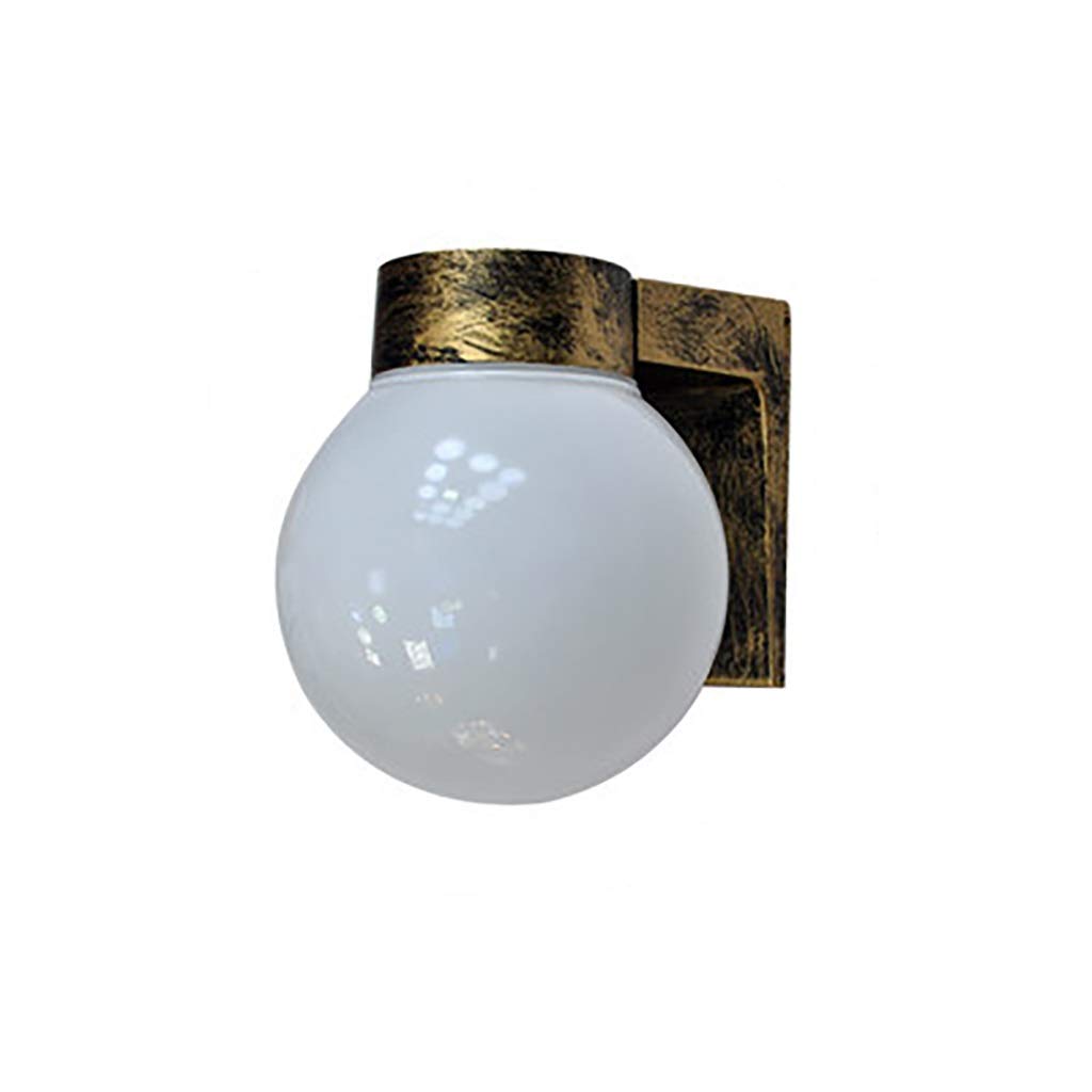 XCC Outdoor waterproof led wall light balcony Stair outdoor outdoor wall light Courtyard garden terrace light (Color : Brass, Size : C (15W))