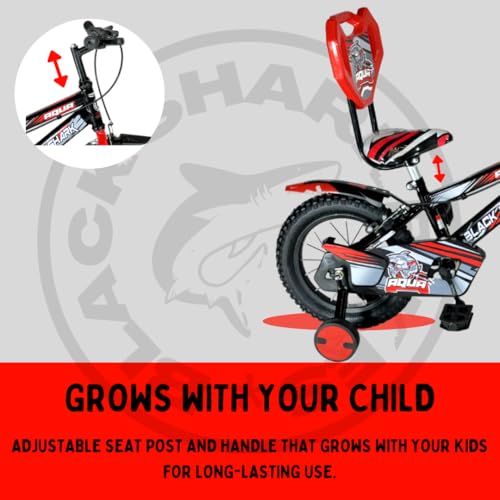 Image of BLACK SHARK Aqua Bikes for Kids Bike Brake | Bicycle for Boys & Girls | Frame | 90% Pre-Assembled |