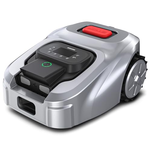 GS Robot Lawn Mower, Smart APP Control with Vision AI System & RTK, Path Planning for Max 0.25 Acre, Zero-Edge Cutting, Auto Mapping, Accurate Obstacle Avoidance, Cut Height 1.2"-2.4"