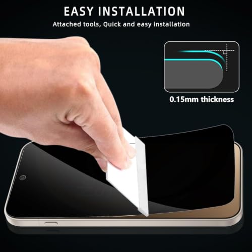 Image of Uyiton 2 Pack Privacy Screen Protector for OnePlus 15 (6.78-inch) | Curved HD Privacy Screen Guard | Anti-Spy, Scratch Resistant, Bubble-Free Easy Installation | Case Friendly