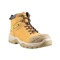 DeWalt Ashton Pro Mens Safety Boots - Full Grain Nubuck Leather Desert Steel Toe Boots with Side Zip and Anti-Slip Outsole - Non Slip Ankle Work Boots - US Size 10