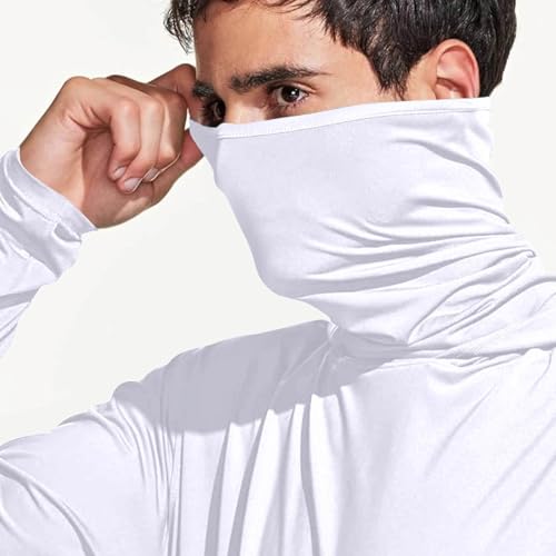 HXHYQKP Men's Sun Protection Hoodie Shirt UPF 50+ Long Sleeve UV SPF T-Shirts with Mask Fishing Lightweight Breathable Jacket2