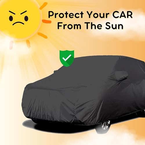 Image of Car Body Cover Compatible with Citroen Ec3 Waterproof Heavy Duty Car Body Cover + Sun Protection + Triple Stitched + Mirror Pocket