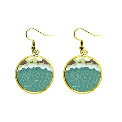 Pendientes de nube de lluvia y mar el regalo dorado perfecto para mujeres