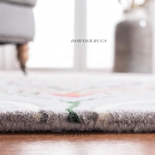 Image of 5x7 Ft Woolen Area Rug - Thick Traditional Hand-Tufted Carpet for Modern Bedrooms & Living Spaces
