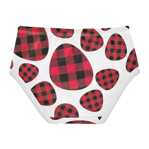 Girls Underwear Toddler 2t Cotton Panties for Girl Aesthetic Briefs Underpants Red Black Buffalo Plaid White2
