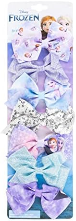 Frozen 2 Girls 7 Piece Princess Hair Bow Set